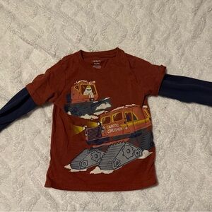Carter's Red and Navy Long Sleeve Tee with Arctic Crusher Design